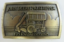 Vintage 1984 JOHN DEERE Belt Buckle 740 COTTON STRIPPER 4 or 5 Row One of a Kind