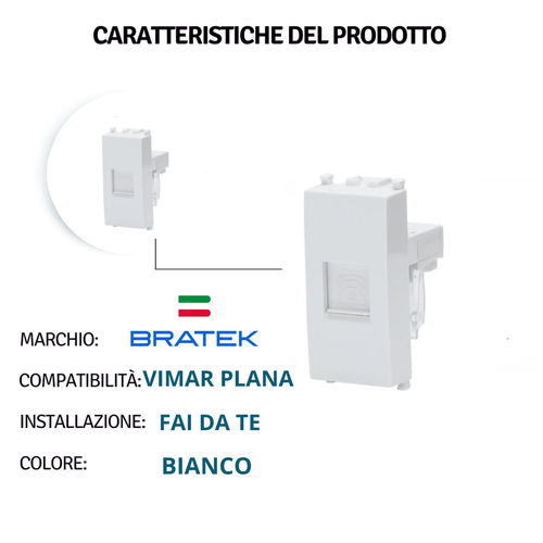 Vimar Plana Compatibile Frutti Elettrici Shuko Pulsante Presa USB per TV Placche - Imagen 5 de 62