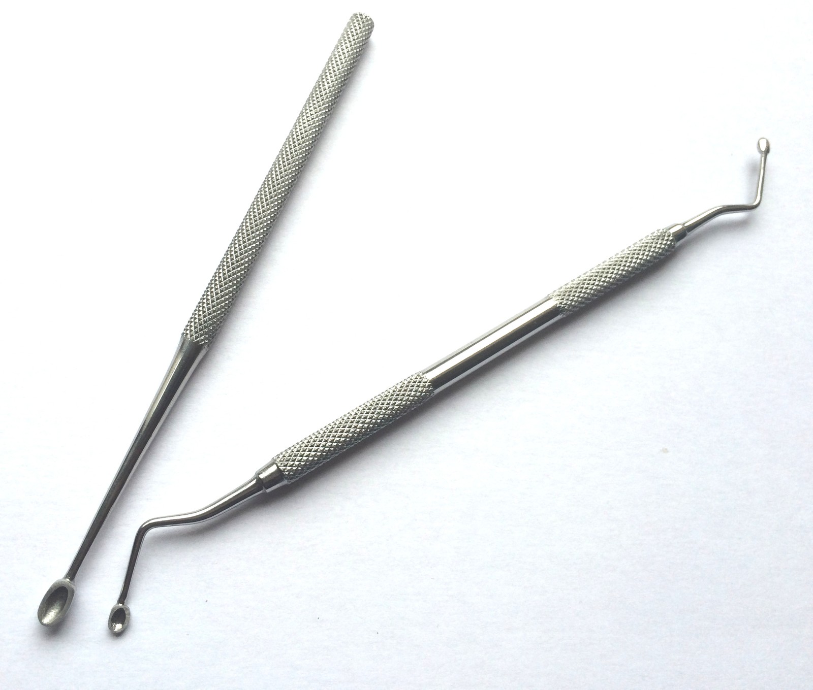 New Periodontal Dental 2X BONE CURETTES HEMINGWAY VOLKMANN SPOON SHAPE Steel
