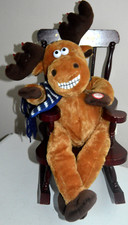 VTG DAN DEE CHRISTMAS MOOSE SINGS GRANDMA GOT RUN OVER BY A REINDEER CHAIR WORKS