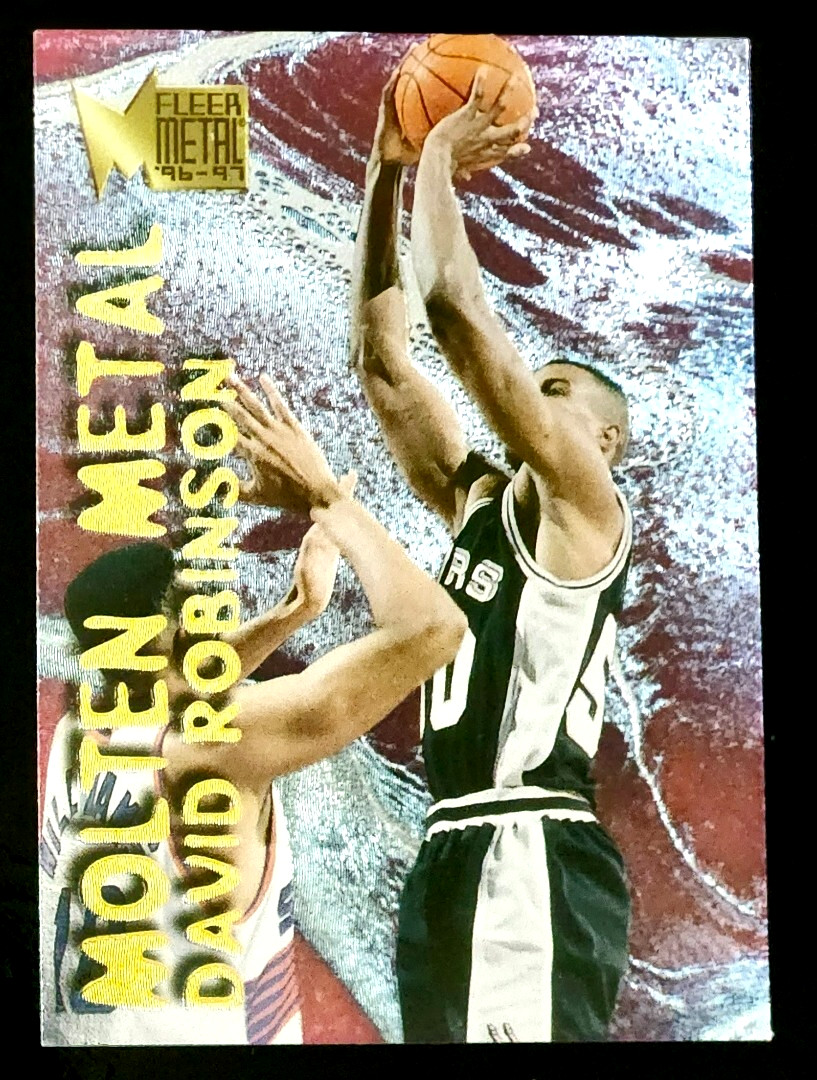 1996-97 Fleer Metal DAVID ROBINSON MOLTEN METAL Spurs #25 RARE!