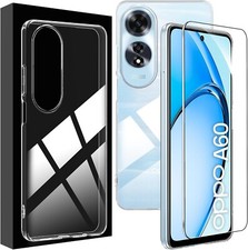 TRANSPARENT COVER  TEMPERED GLASS FILM FOR OPPO A60 TPU CASE A 60