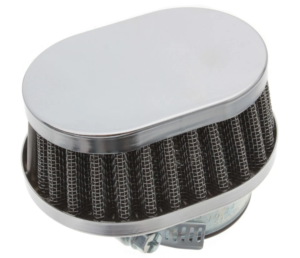 Tuning Klein Konisch Oval Luftfilter Chrom 38mm für SIMSON AWO JUNAK M10 M07 REX - Bild 2 von 4