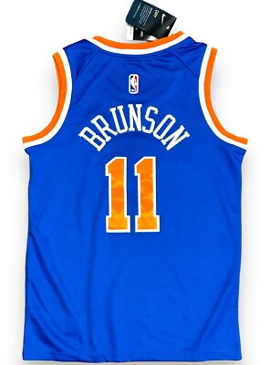 Youth Jalen Brunson New York Knicks Home Fully Stitched Premium Nike Jersey