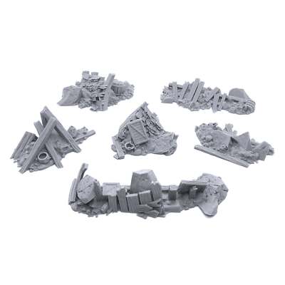 Urban Rubble by GameScape3D, 3D Printed Tabletop RPG Scenery and Wargame Terrain