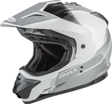 NEW GMAX GM11 DUAL SPORT HELMET WHITE / GREY MEDIUM G1113245