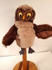 Hand Puppet Owl 9" Preschool Pretend Toy 1970-Now