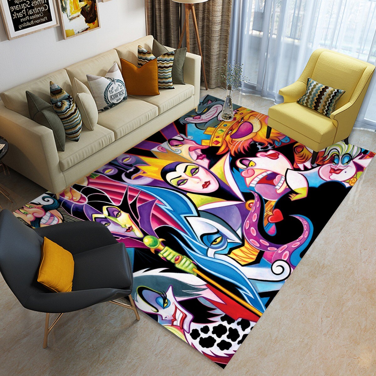 Villains Disney Rug, Disney Fan Decor