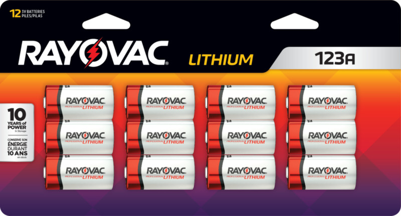 Rayovac RL123A 3-Volt Lithium Batteries 12/Pack
