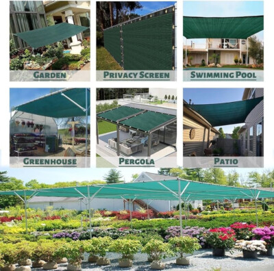 3 Rolls 6' x 15' HEAVY GREEN Sun Shade Windscreen Fabric for Patio Garden Fence