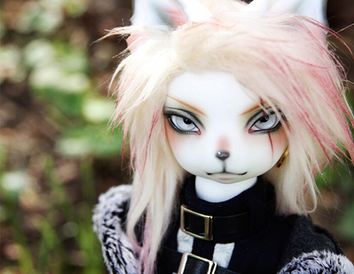 1/4 BJD Doll SD Oskar Male Cat Face Make UP+Free Eyes Resin Toys