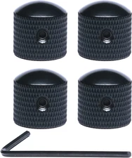 4 Pcs Metal Volume Tone Dome Tone Guitar Speed Control Knobs with Allen Keys Scr