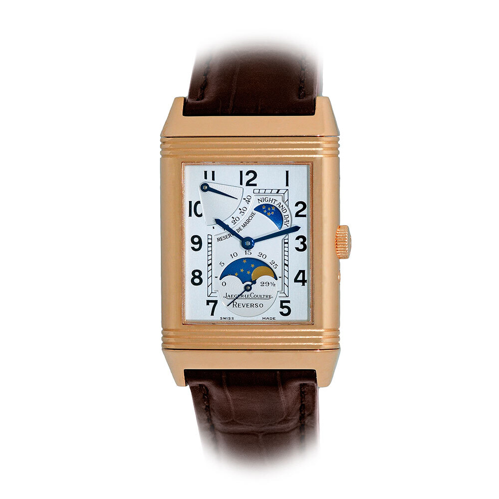 JAEGER LeCOULTRE 18K Rose Gold Reverso Sun Moon 270.2.63 / Q2752420 Box Warranty JAEGER LeCOULTRE 18K Rose Gold Reverso Sun Moon 270.2.63 / Q2752420 Box Warranty