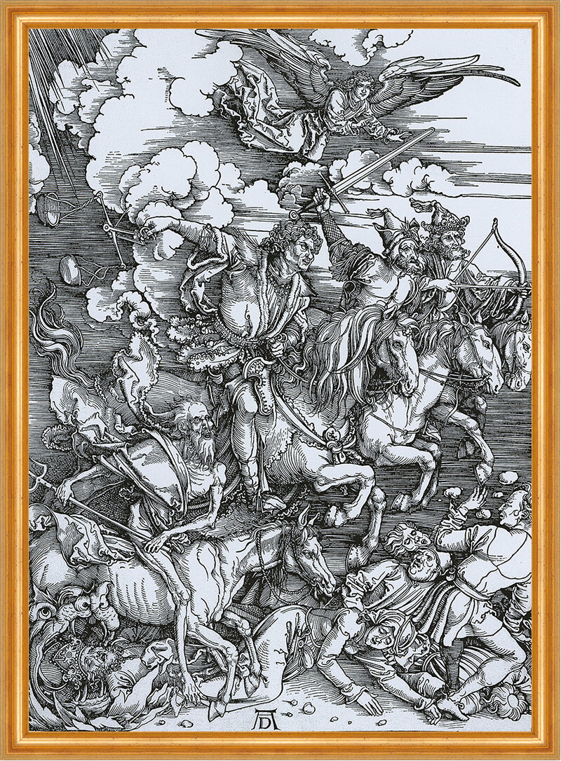 Die vier apokalyptischen Reiter Albrecht Dürer Kampf Tod Sankt H
