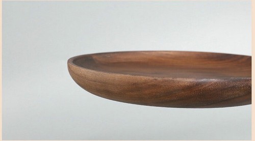 Walnut wooden Circular d 15cm Cigarette tray portable storage tray - Picture 5 of 6