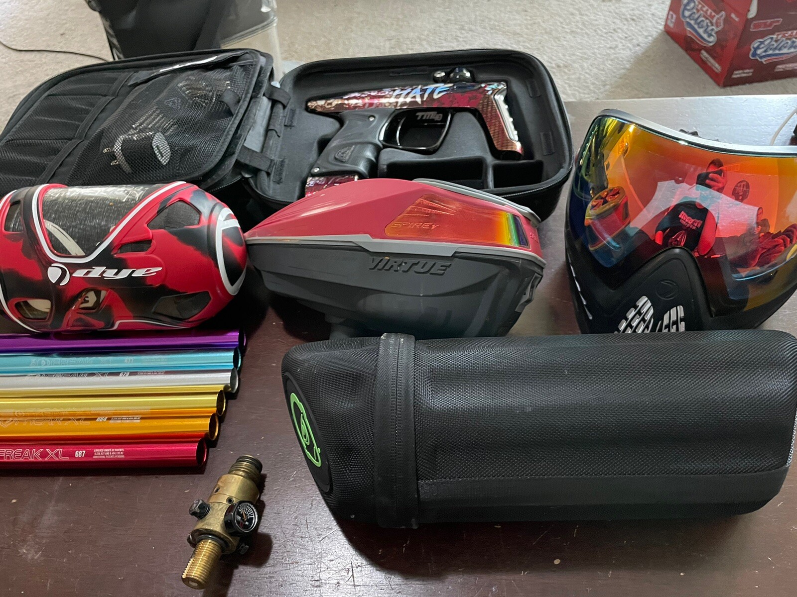 dlx luxe tm 40 paintball “HATE” Virtue Limited Paintball Marker With Full Setup eBay