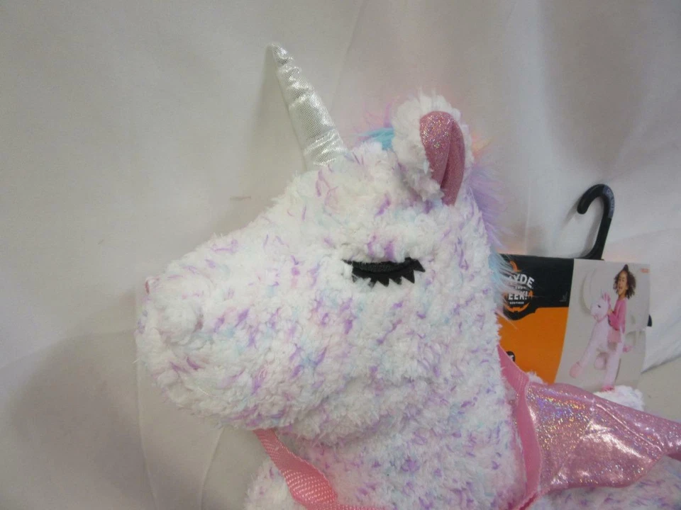 Toddler Unicorn Rider Plush Halloween Costume Pink with Wings - Image 3 of 4