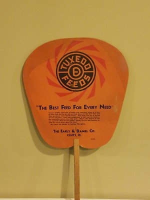 VERY EARLY RARE TUXEDO FEEDS FAN SIGN DAIRY POULTRY HOGS HORSE DOG TURKEY MILK
