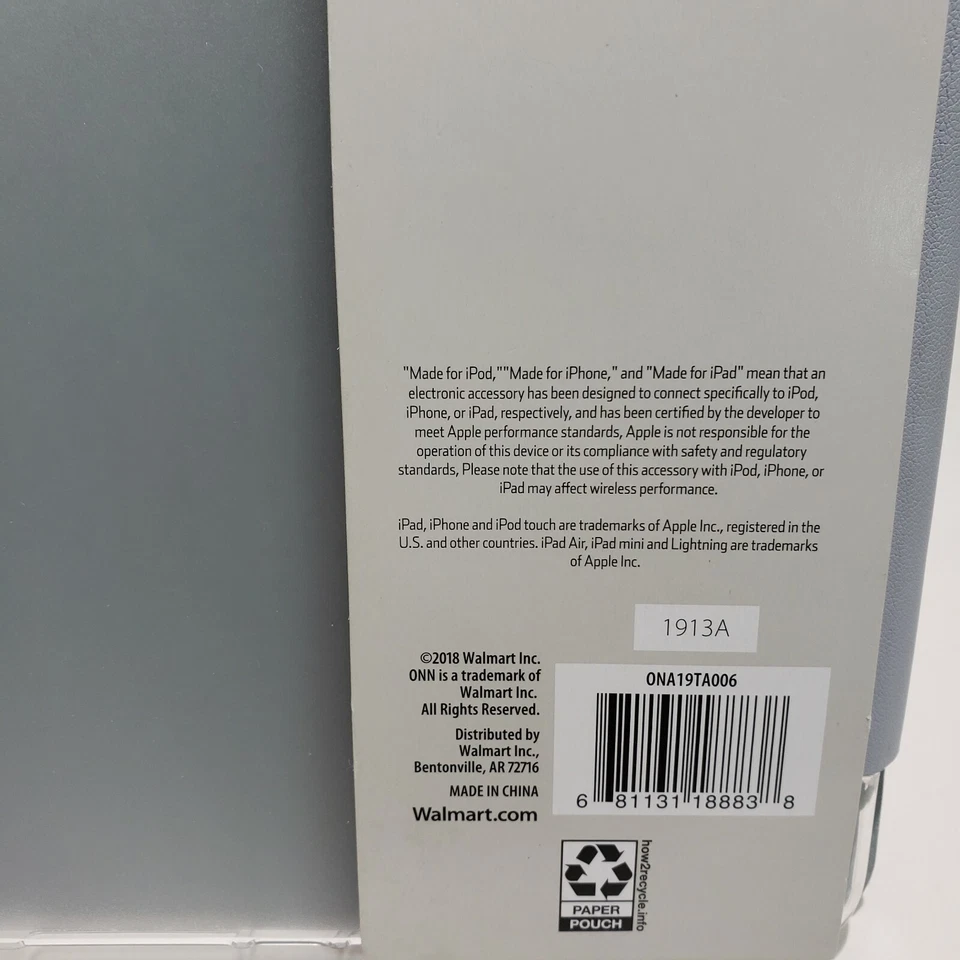 IPAD AIR 1, IPAD AIR2, & IPAD 9.7 (2017/2018) FOLIO CASE CLEAR BACK GRAY TRIFOLD - Image 4 of 4