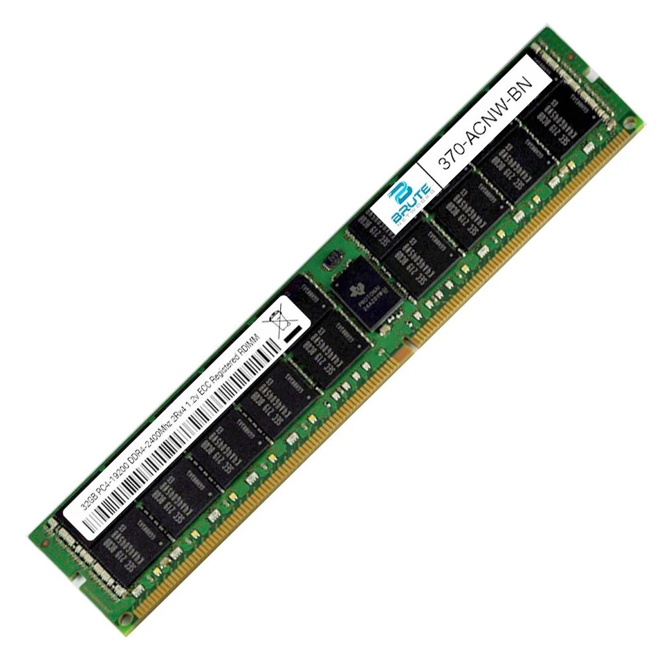 370-ACNW - Dell Compatible 32GB PC4-19200 DDR4-2400Mhz 2Rx4 1.2v ECC RDIMM - Image 2 of 3