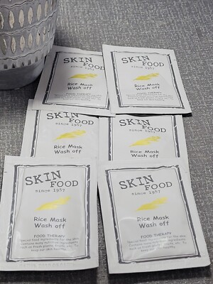 6 SKIN FOOD Rice Mask Wash Off Face Scrub Exfoliator Korean K-Beauty Skin Care