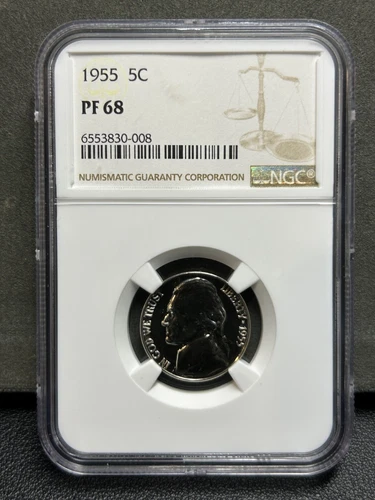 1955 Jefferson Nickel Proof – NGC PF68 – Philadelphia Mint