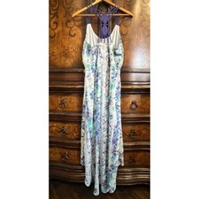 Princess Vera Wang Womens Maxi Dress High Low Sleeveless Purple Green White L