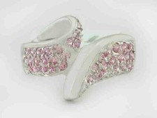 LAB CREATED PINK SAPPHIRES 1.19 Cts COCKTAIL RING .925 Silver - NEW WITH TAG