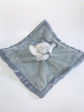 Carters Gray Elephant Sateen Furry Plush Security Blanket Fluffy Baby Lovey Toy