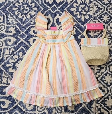 Isaac Mizrahi New York Dress Girls 4T Sleeveless Layered Ruffle