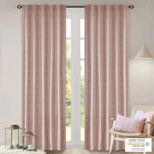 Urban Habitat Pom Pom Accent Pink Single Light Filtering Curtain Panel 42" x 63"