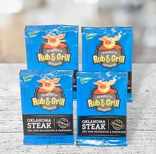 4 Dimply’s Rub & Grill All Natural Oklahoma Steak Dry Rub Seasoning & Marinade