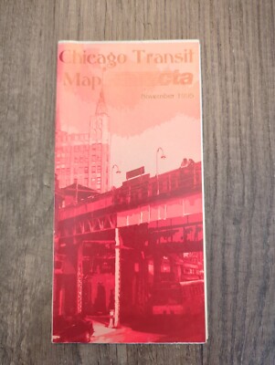 CTA Chicago Transit Authority Route Map November 1995 (UX) (L4)