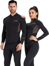 Wetsuit Top Jacket 1.5mm Neoprene Long Sleeve Dive Scuba Women XL / Men L