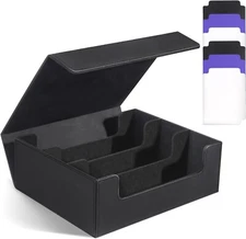 Trading Card Storage Box for MTG Card 1800+, Leather Magnetic Closure....SH3
