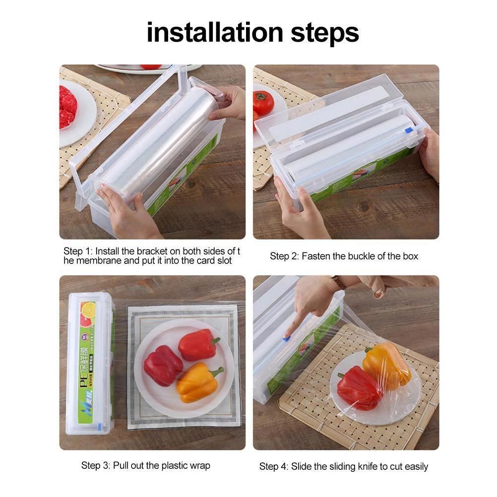 Food wrap dispenser and on sale storage box