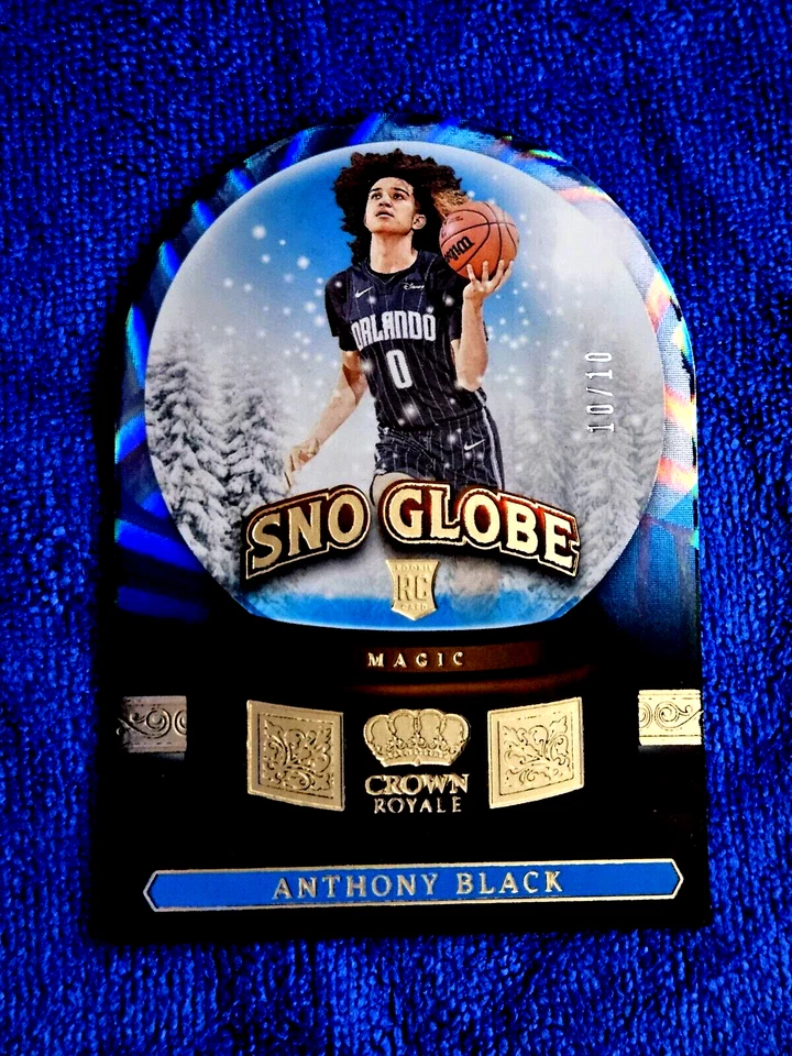 2023-24 Panini Crown Royale Sno Globe /10 Anthony Black Rookie Die-Cut RC #11 💙 - Image 4 of 4