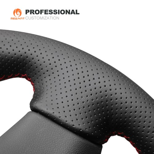 MEWANT Custom Genuine Leather Steering Wheel Cover for Opel Astra K Corsa F - Picture 7 of 10
