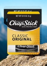 CHAP STICK 5 PACK Classic Original Lip Balm Tube Lip Care - 0.15 Oz Blister Pack
