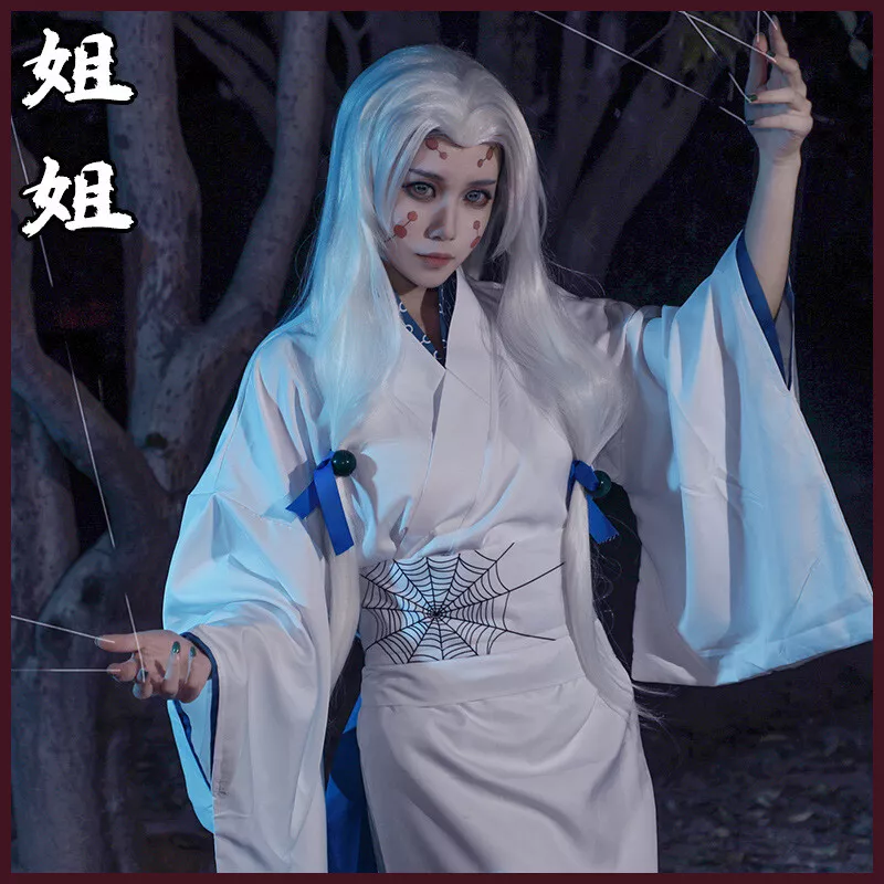 Demon Slayer Kimetsu no Yaiba Spider Oni Ayaki Rui Cosplay Costume Men's  Kimono