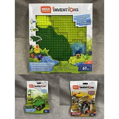 Mega Construx Bloks Inventions Customizable Baseplates FWP17 FWP18 Model 3X