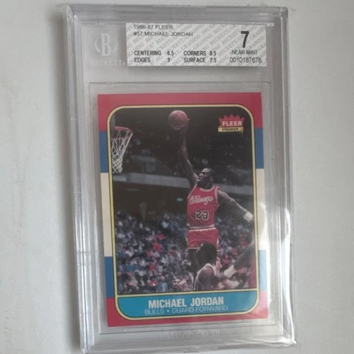 1986-87 Fleer Michael Jordan #57 BGS 7 Chicago Bulls Basketball rookie