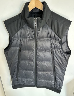Hugo Boss J Kivi schwarze gefütterte Entendaunenweste Körperwärmer für Herren - Größe Large sehr guter Zustand