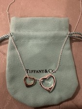 Tiffany & Co. Elsa Peretti Sterling Silver and Rose Gold Open Heart Pendant