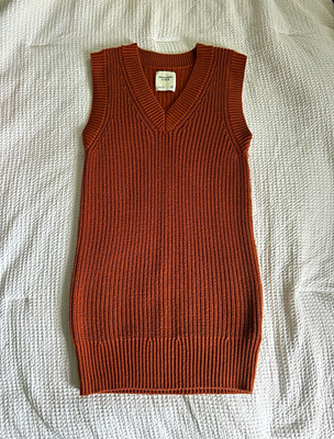 Abercrombie & Fitch Women's Rib-Knit V-Neck Sleeveless Sweater Dress 2XS