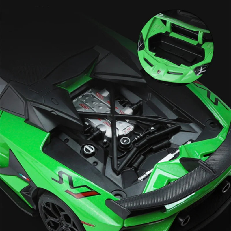 1/18 Lamborghini Aventadors SVJ 63 Alloy Car Model Diecast Toy