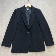 Harve Benard Vintage Womens 6P Black Wool Cashmere Quiet Luxury Blazer Preppy