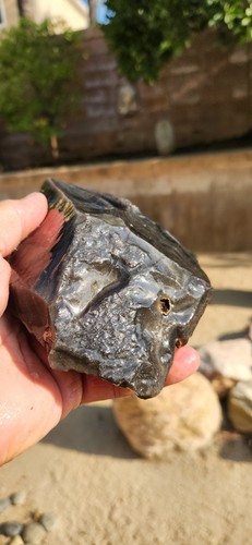 Silver Sheen Obsidian Rough Rock 6"X4"X3" 2.2 Pounds See Video - Picture 6 of 13