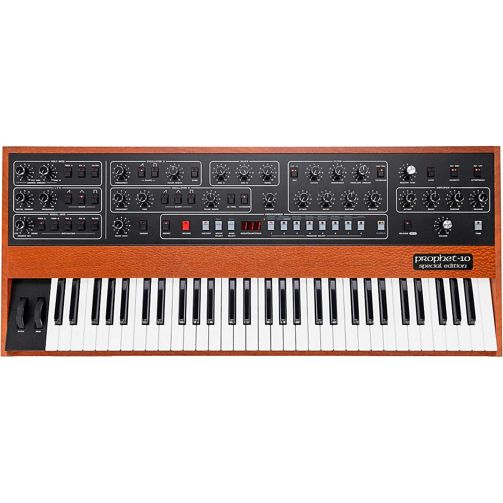 Синтезатор Sequential Prophet-10 Special Edition из кружевного дерева