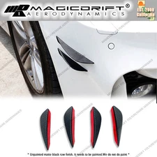 Universal Front Bumper Lip Splitter Fins Canards Valence Chin Carbon Fiber Print